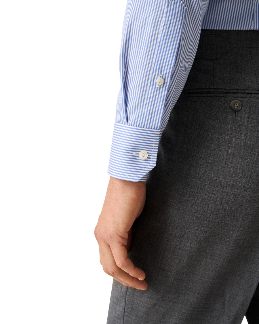 Eton Ανδρικό Πουκάμισο Fine Striped Twill Slim Fit σε Μπλε φωτογραφία