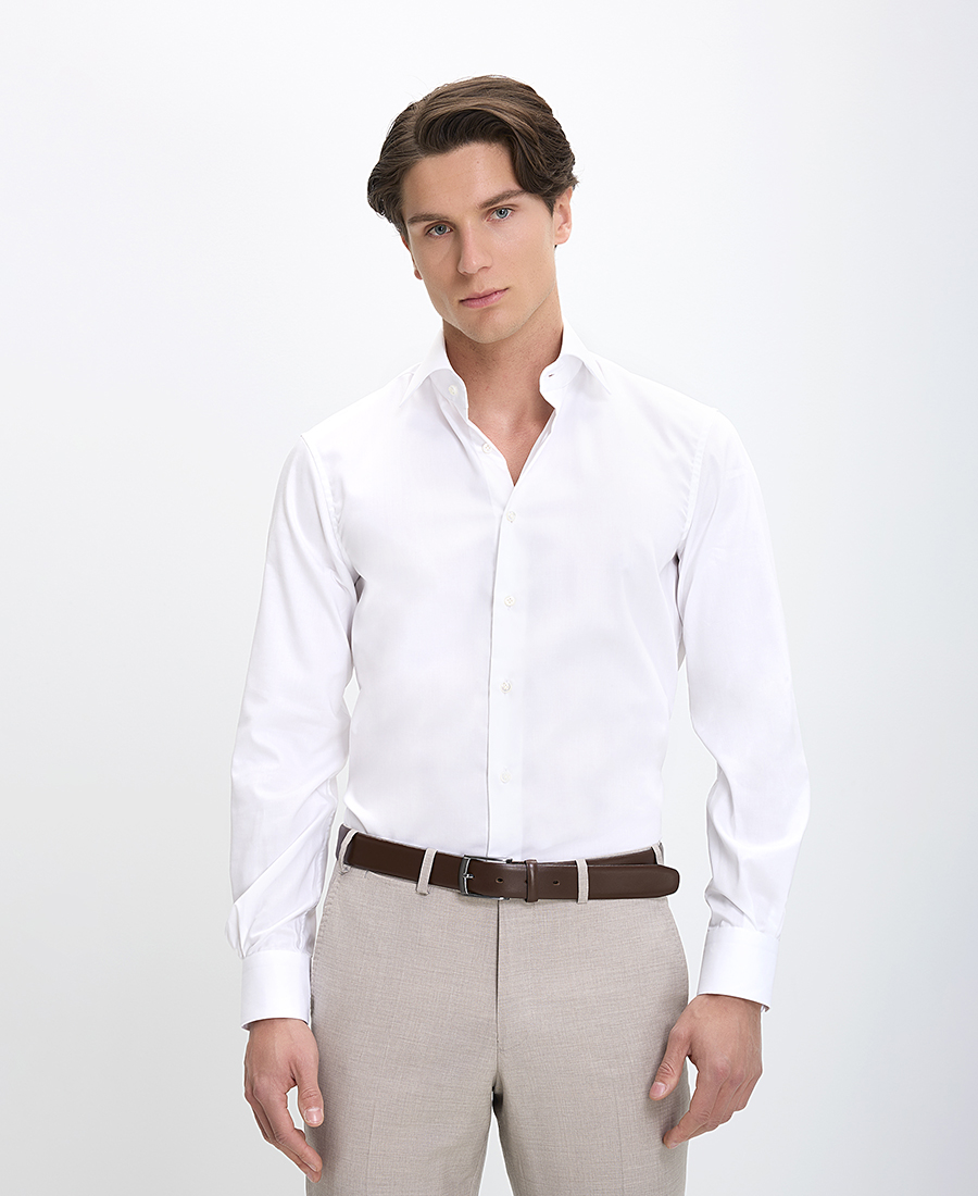 Hd X Vardas Hd x Vardas Ανδρικό Μακρυμάνικο Πουκάμισο Βαμβακερό Slim Fit σε Λευκό