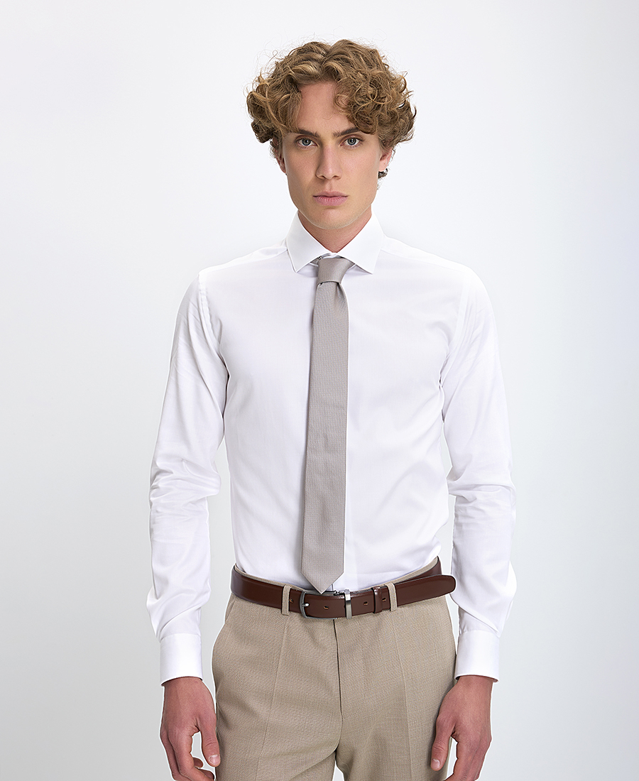 Xacus Xacus Ανδρικό Πουκάμισο Regular Fit Βαμβακερό Λευκό