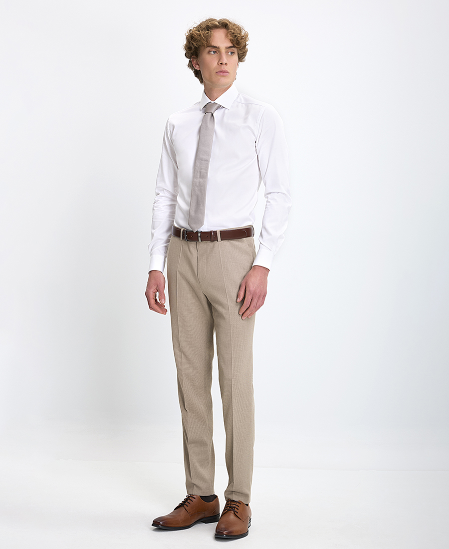 Xacus Ανδρικό Πουκάμισο Regular Fit Βαμβακερό Λευκό φωτογραφία