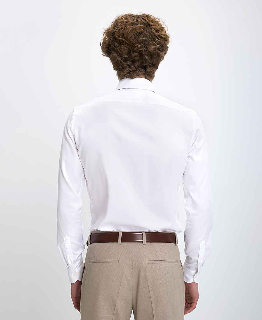 Xacus Ανδρικό Πουκάμισο Regular Fit Βαμβακερό Λευκό φωτογραφία