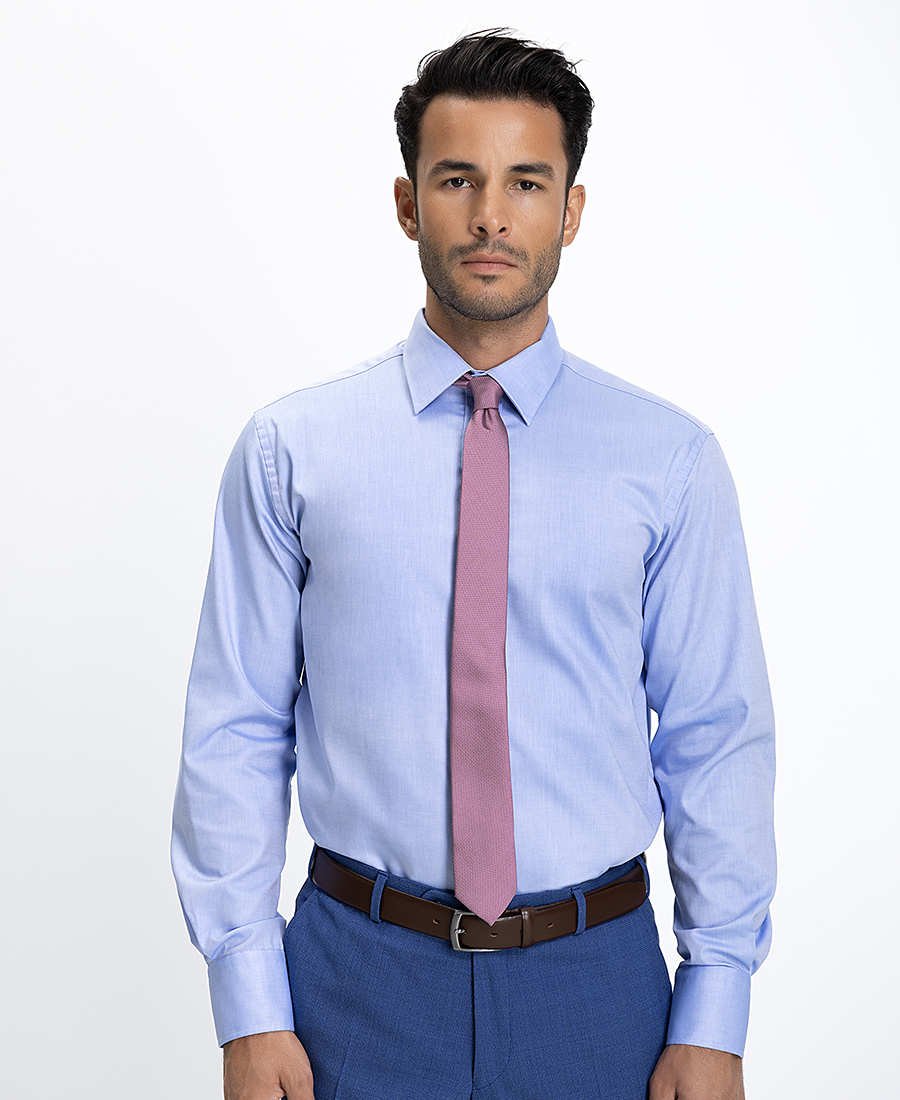 Vardas Vardas Ανδρικό Πουκάμισο Slim Fit Βαμβακερό Γαλάζιο