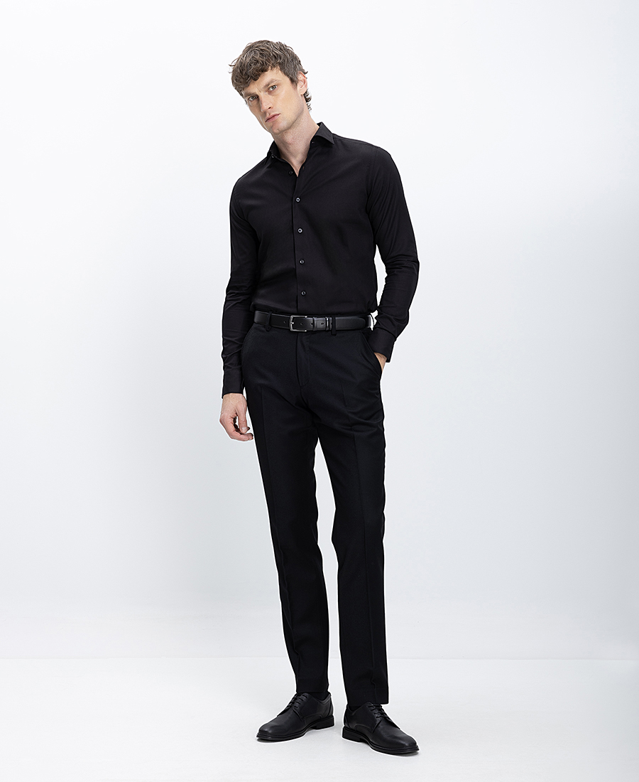 Xacus Ανδρικό Πουκάμισο Μακρυμάνικο Βαμβακερό Slim Fit φωτογραφία