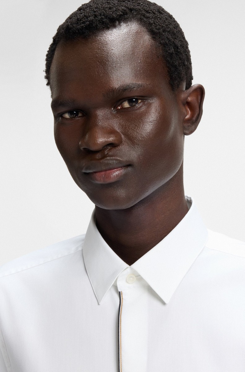 Boss Ανδρικό Πουκάμισο Easy-Iron Αυστριακό Βαμβάκι Slim Fit σε Λευκό φωτογραφία