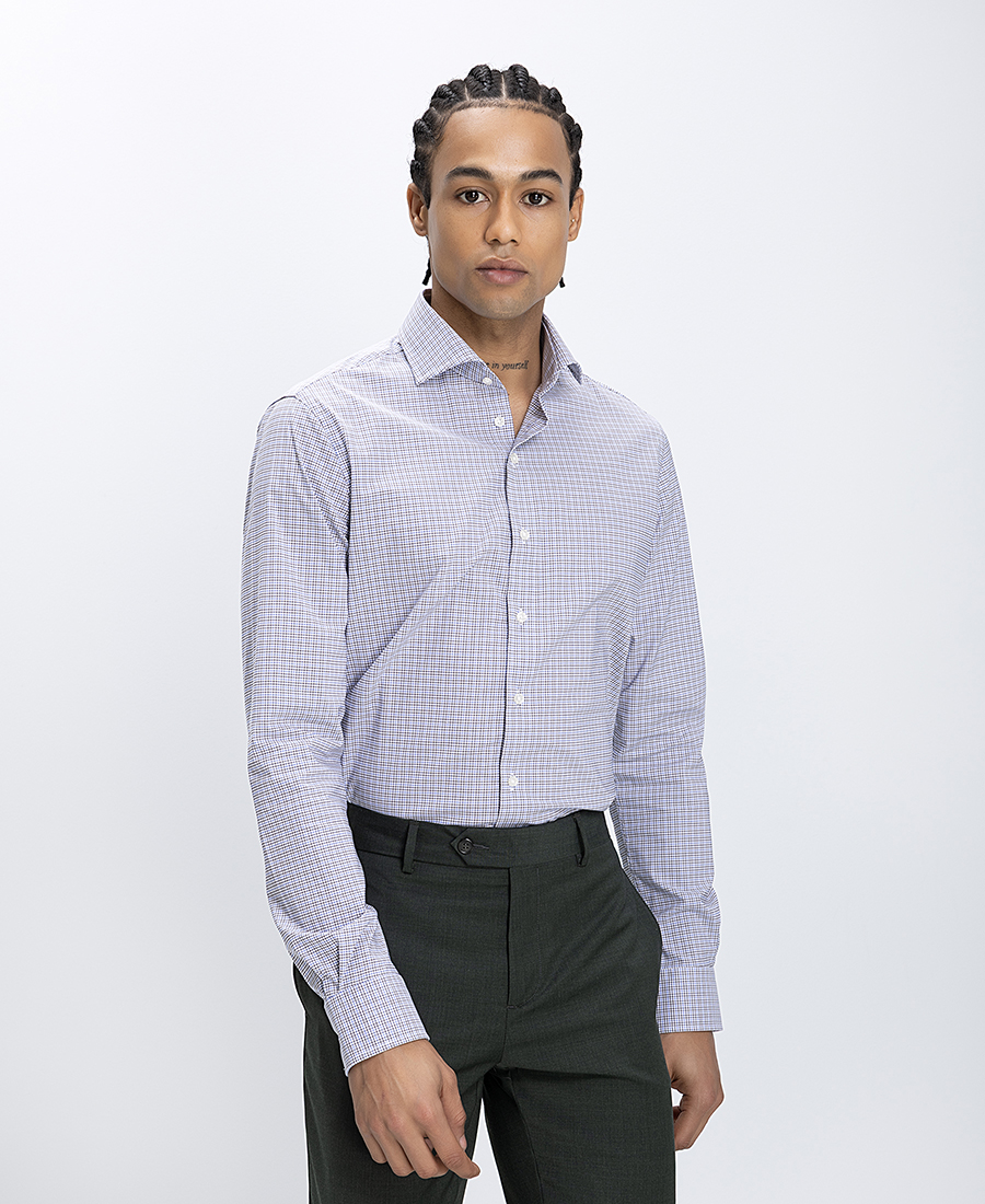 Vardas Ανδρικό Πουκάμισο Slim Fit Με Διακριτικό Μικροσχέδιο