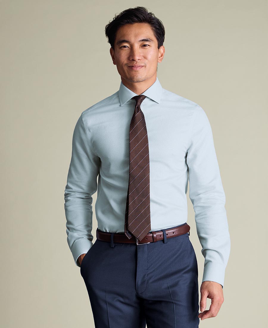 Charles Tyrwhitt Ανδρικό Βαμβακερό Πουκάμισο Non-Iron φωτογραφία