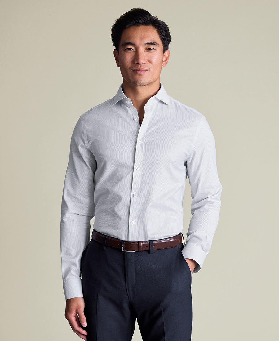 Charles Tyrwhitt Ανδρικό Πουκάμισο Κλασικό Βαμβακερό Slim Fit