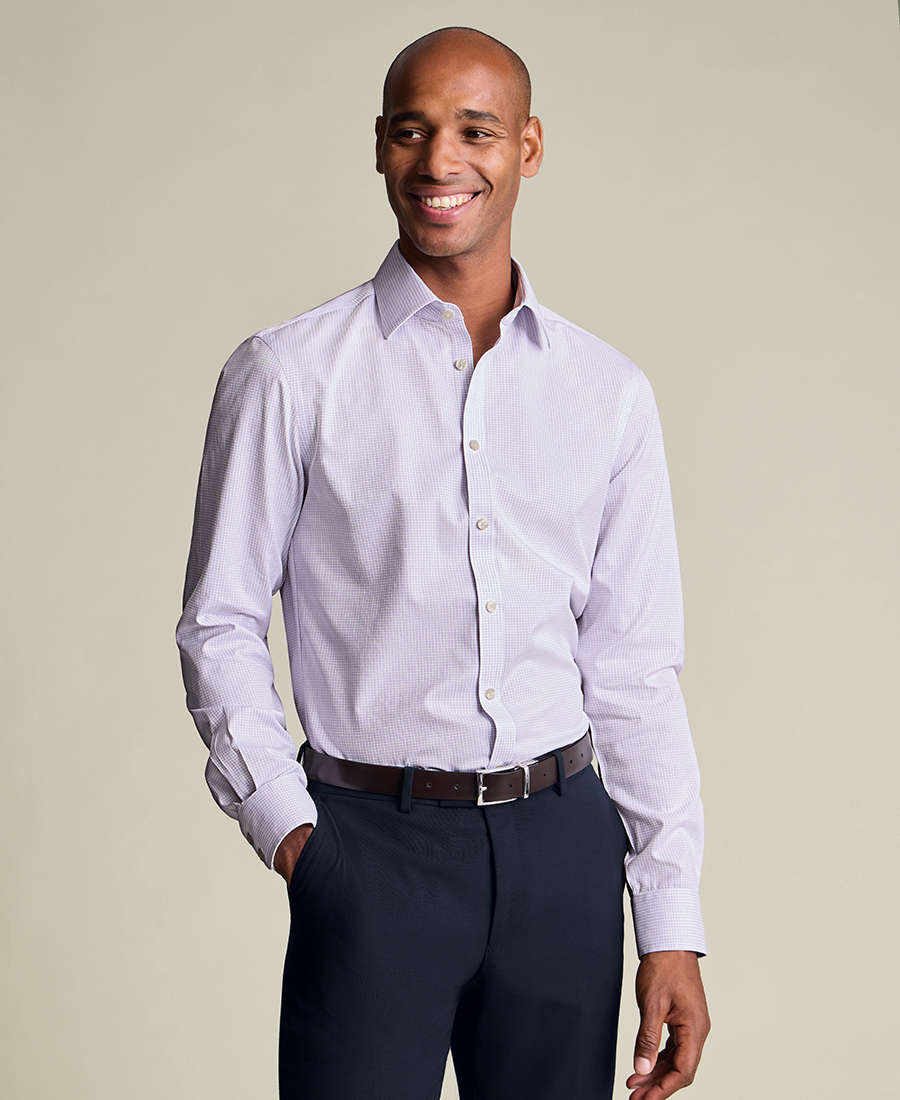 Charles Tyrwhitt Ανδρικό Πουκάμισο Κλασικό Βαμβακερό Slim Fit