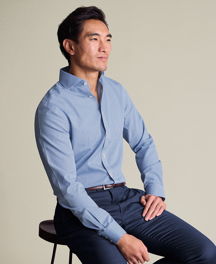 Charles Tyrwhitt Ανδρικό Πουκάμισο Κλασικό Βαμβακερό Slim Fit