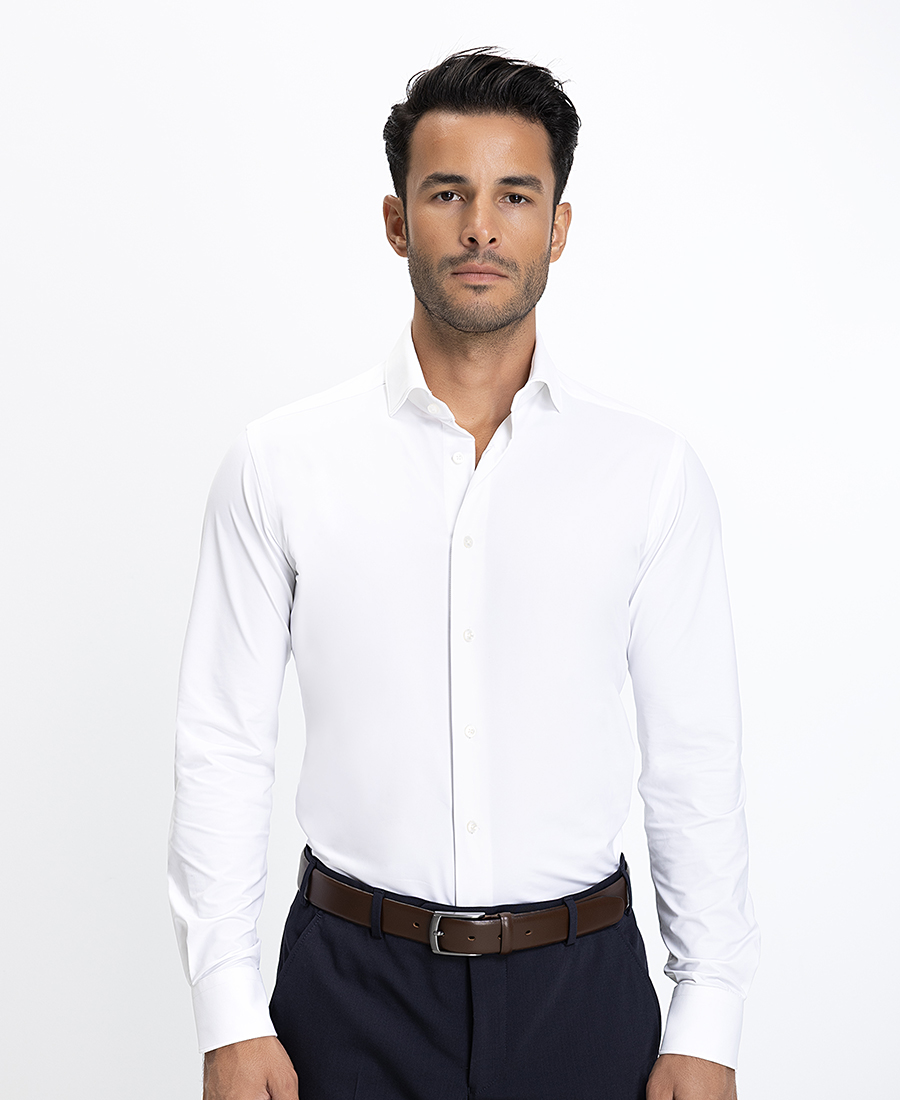 Xacus Xacus Ανδρικό Πουκάμισο Slim Fit με Ελαστικότητα Λευκό