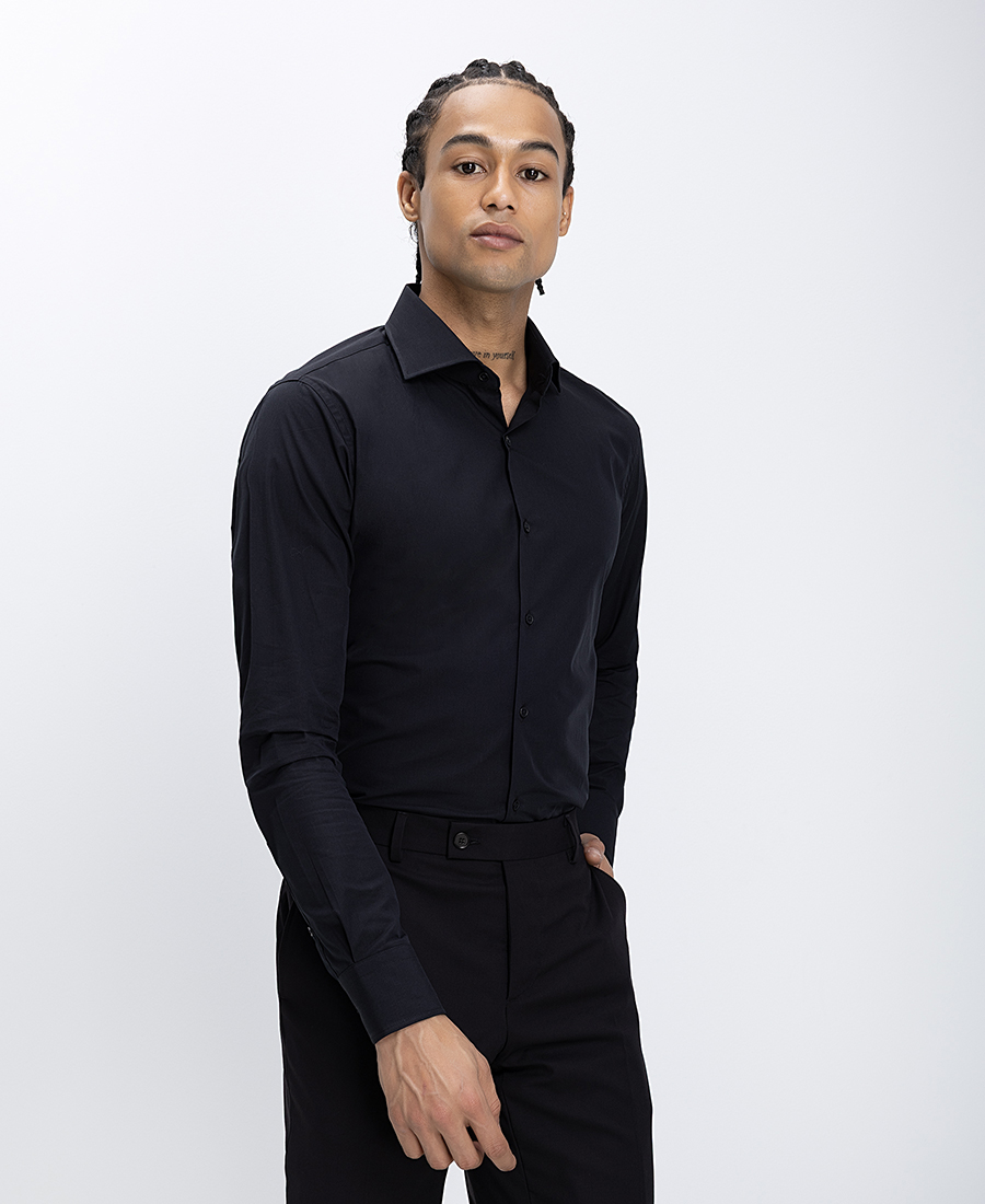 Ανδρικό Πουκάμισο Slim Fit Με Κλασικό Γιακά