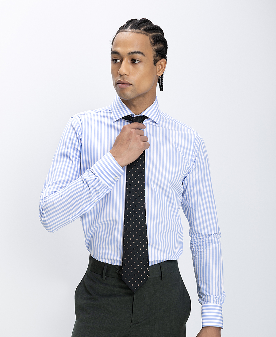 HD x Vardas Ανδρικό Πουκάμισο Ριγέ Βαμβακερό Slim Fit