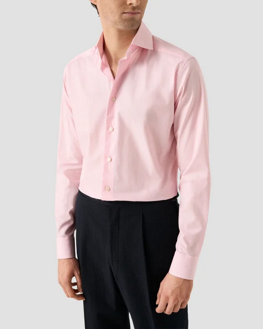 Eton Ανδρικό Πουκάμισο Slim Fit Με Breeze Poplin Υφή Και End On End Σχέδιο