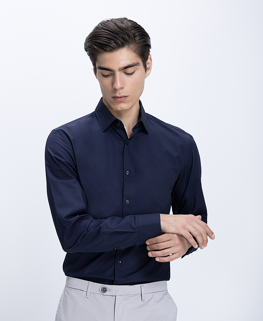 Hugo Ανδρικό Βαμβακερό Πουκάμισο Slim Fit Kenno Με Kent Γιακά