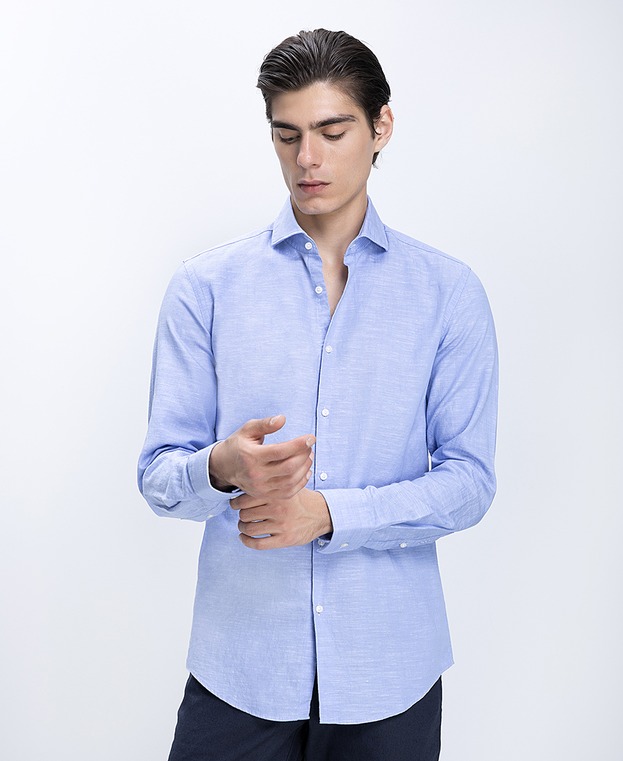 Hugo Ανδρικό Πουκάμισο Με Γιακά Spread Slim Fit