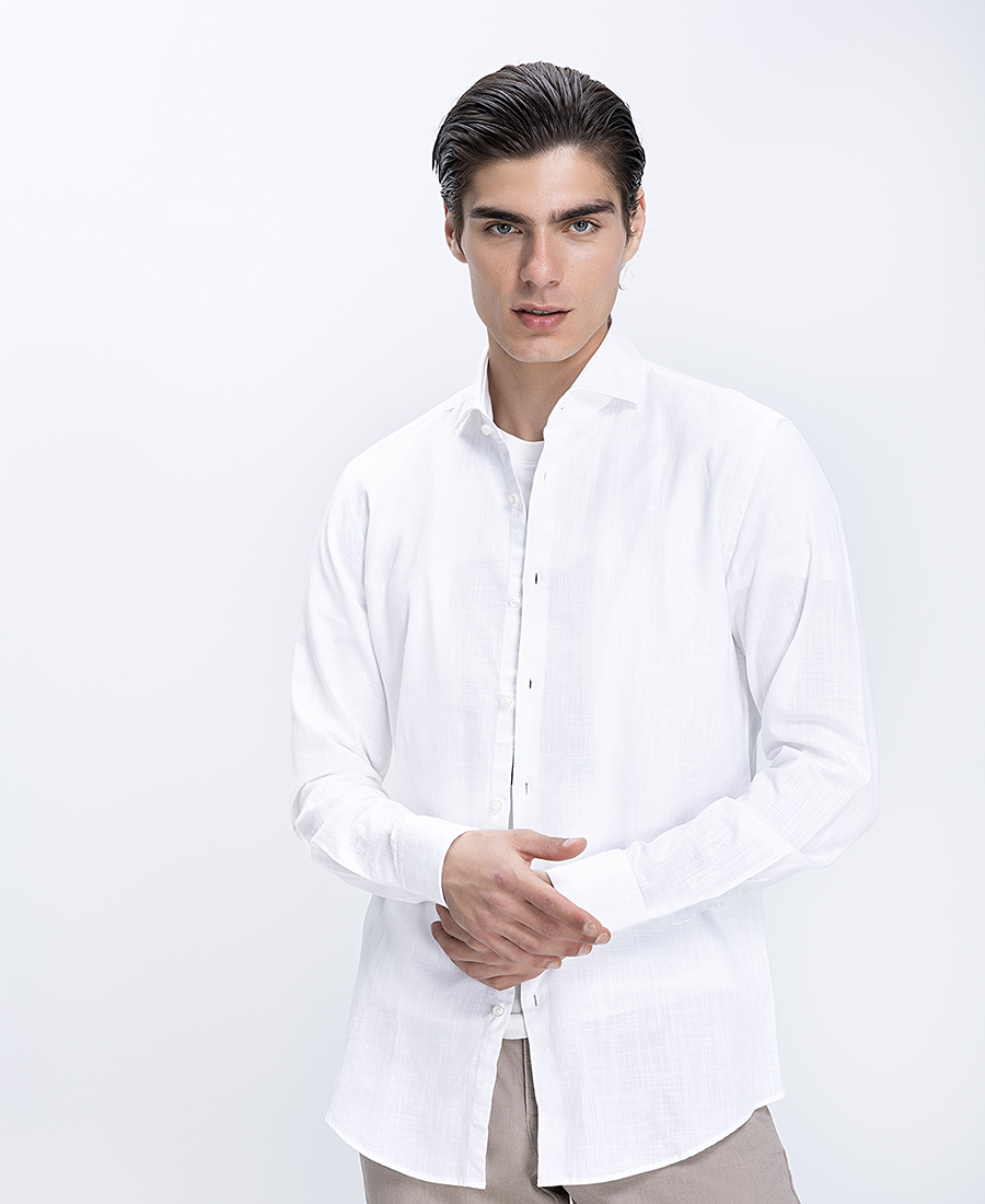 Hugo Ανδρικό Πουκάμισο Με Γιακά Spread Slim Fit