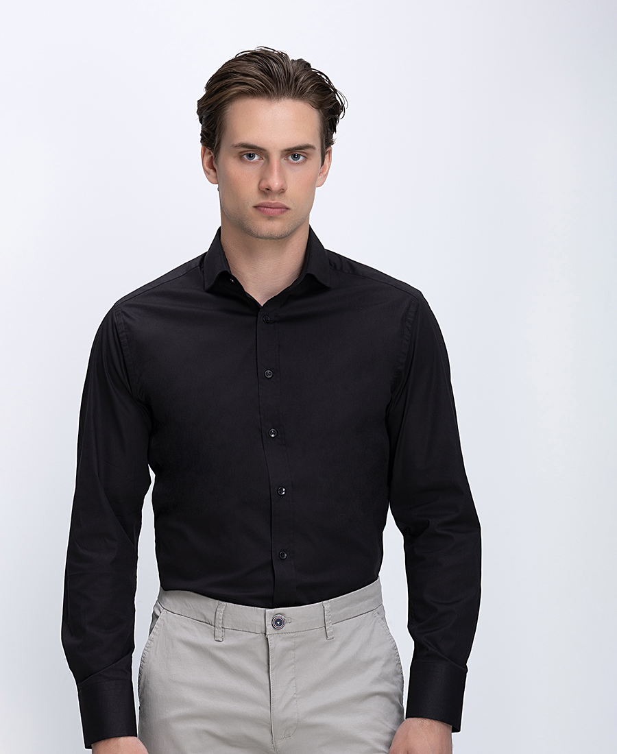 Donini Ανδρικό Πουκάμισο Βαμβακερό Με Κλασικό Γιακά Slim Fit