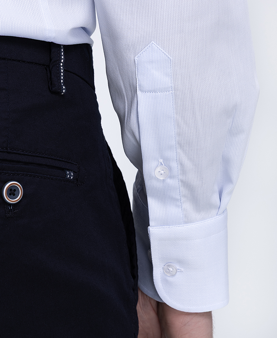 Ανδρικό Πουκάμισο Βαμβακερό Με Κλασικό Γιακά Slim Fit φωτογραφία