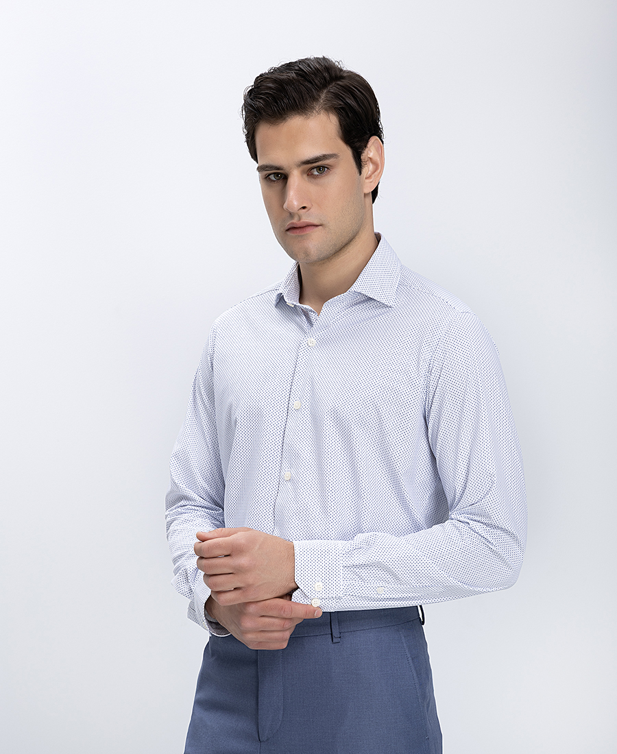 HD x Vardas HD x Vardas Ανδρικό Πουκάμισο Με Μικροσχέδιο Slim Fit