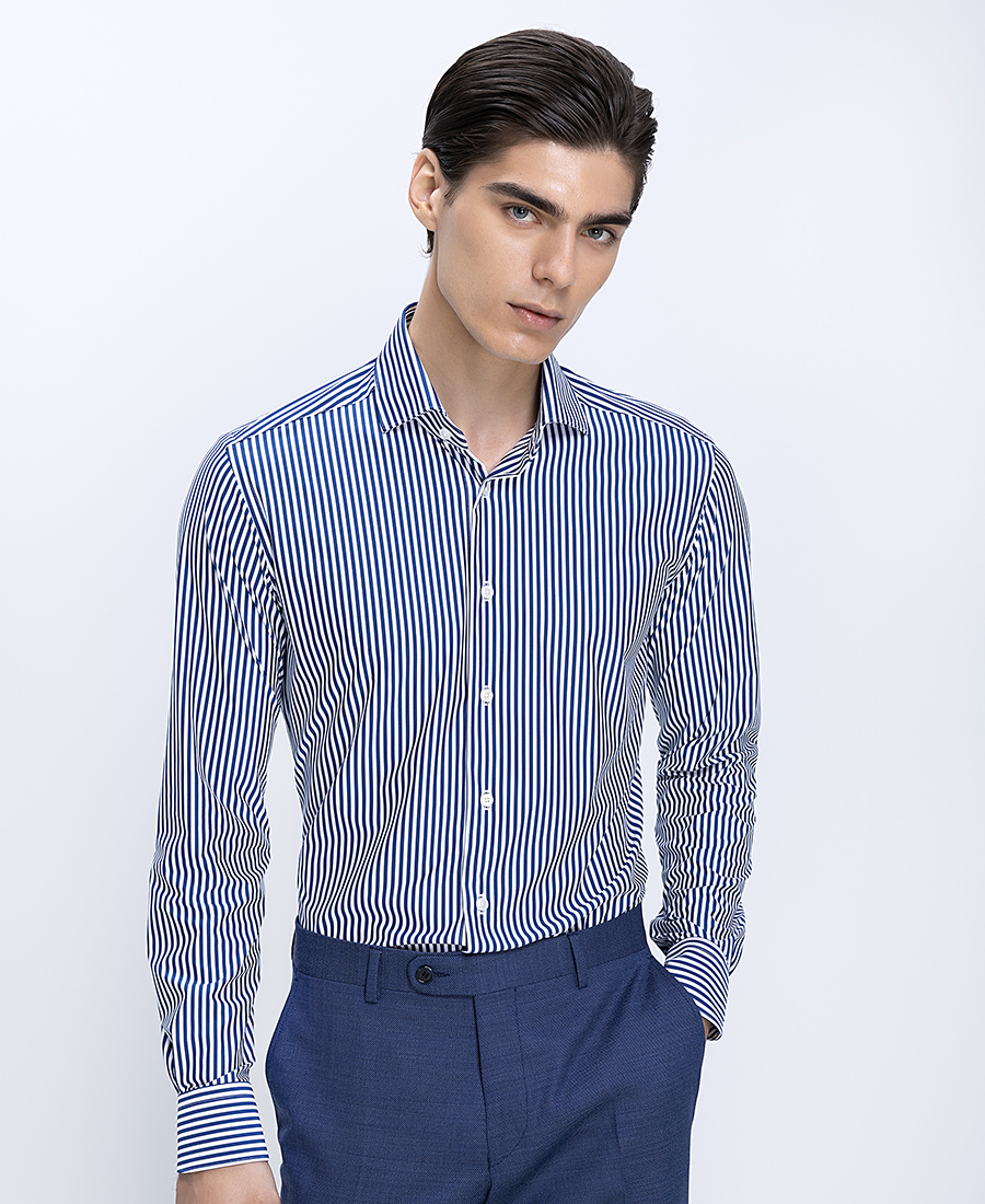 Xacus Ανδρικό Πουκάμισο Με Ριγέ Σχέδιο Modern Fit