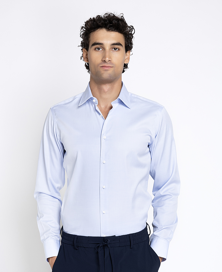 Boss Ανδρικό Μονόχρωμο Βαμβακερό Πουκάμισο Slim Fit Για Business & Formal Εμφανίσεις