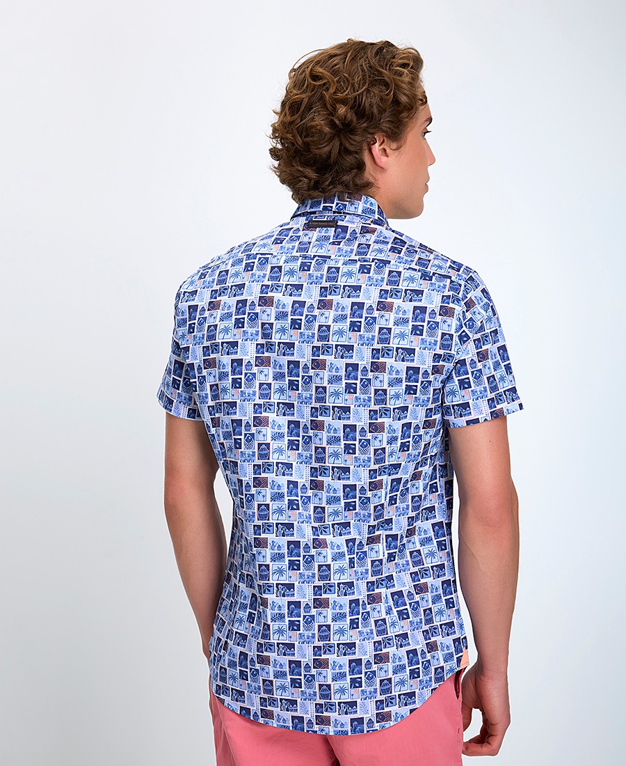 A Fish named Fred Ανδρικό Πουκάμισο Κοντομάνικο με Στάμπα Regular Fit φωτογραφία