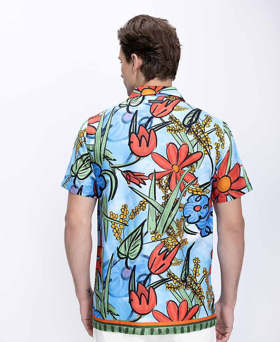 A Fish Named Fred Ανδρικό Πουκάμισο Regular Fit Με Ελαστική Υφή Και Κλασικό Γιακά φωτογραφία