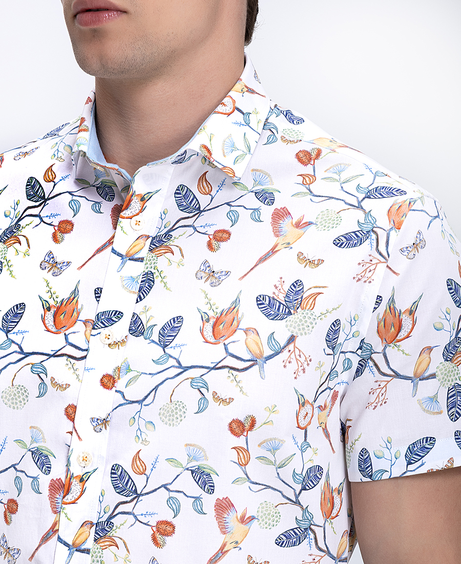 A Fish Named Fred Ανδρικό Πουκάμισο Regular Fit Με Ελαστική Υφή Και Κλασικό Γιακά φωτογραφία