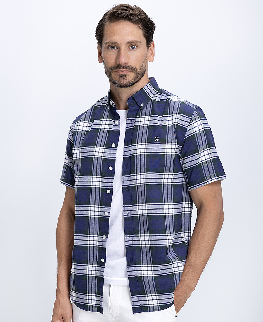 Farah Ανδρικό Πουκάμισο Με Καρό Σχέδιο Regular Fit