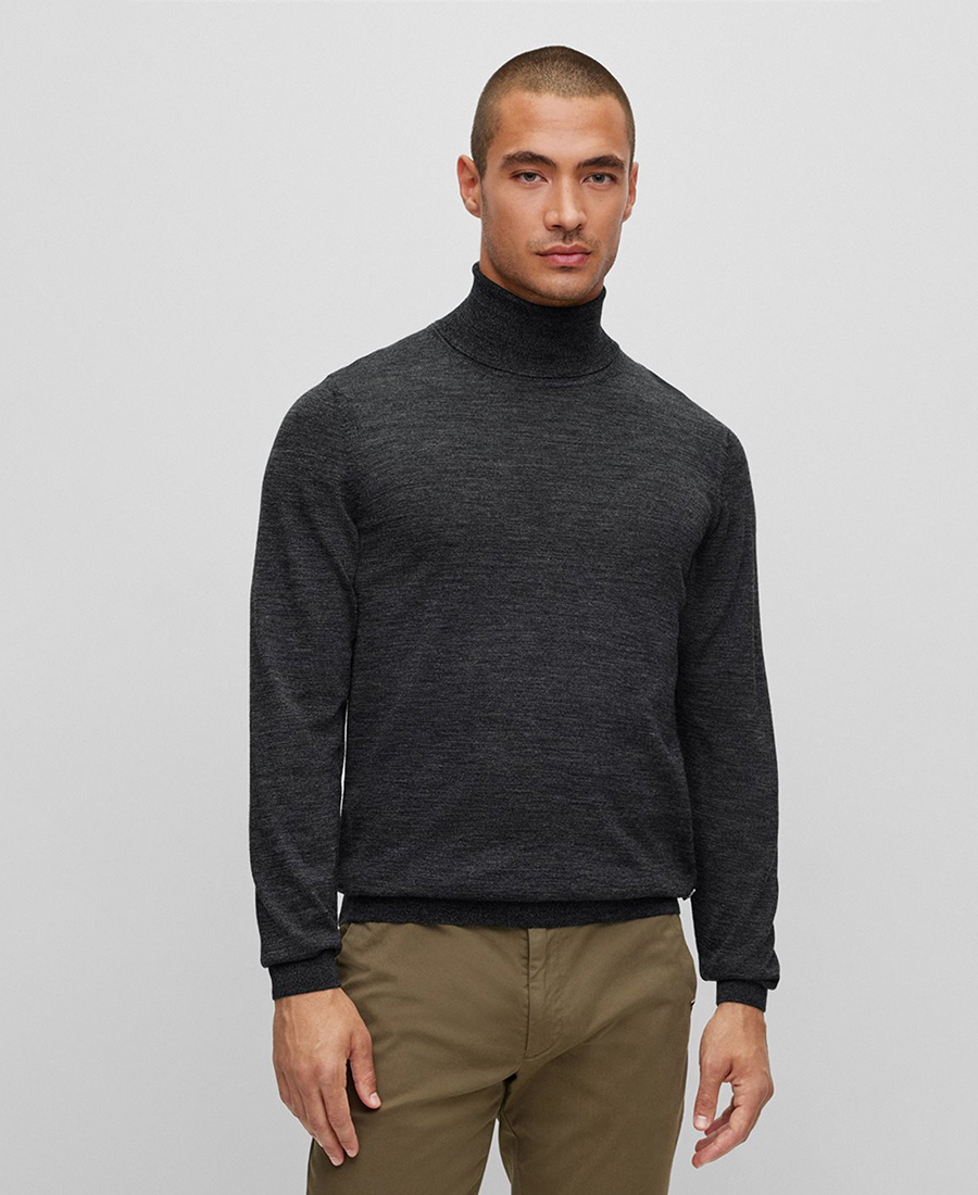 Boss Ανδρικό Πουλόβερ Μακρυμάνικο με Λαιμόκοψη Ζιβάγκο