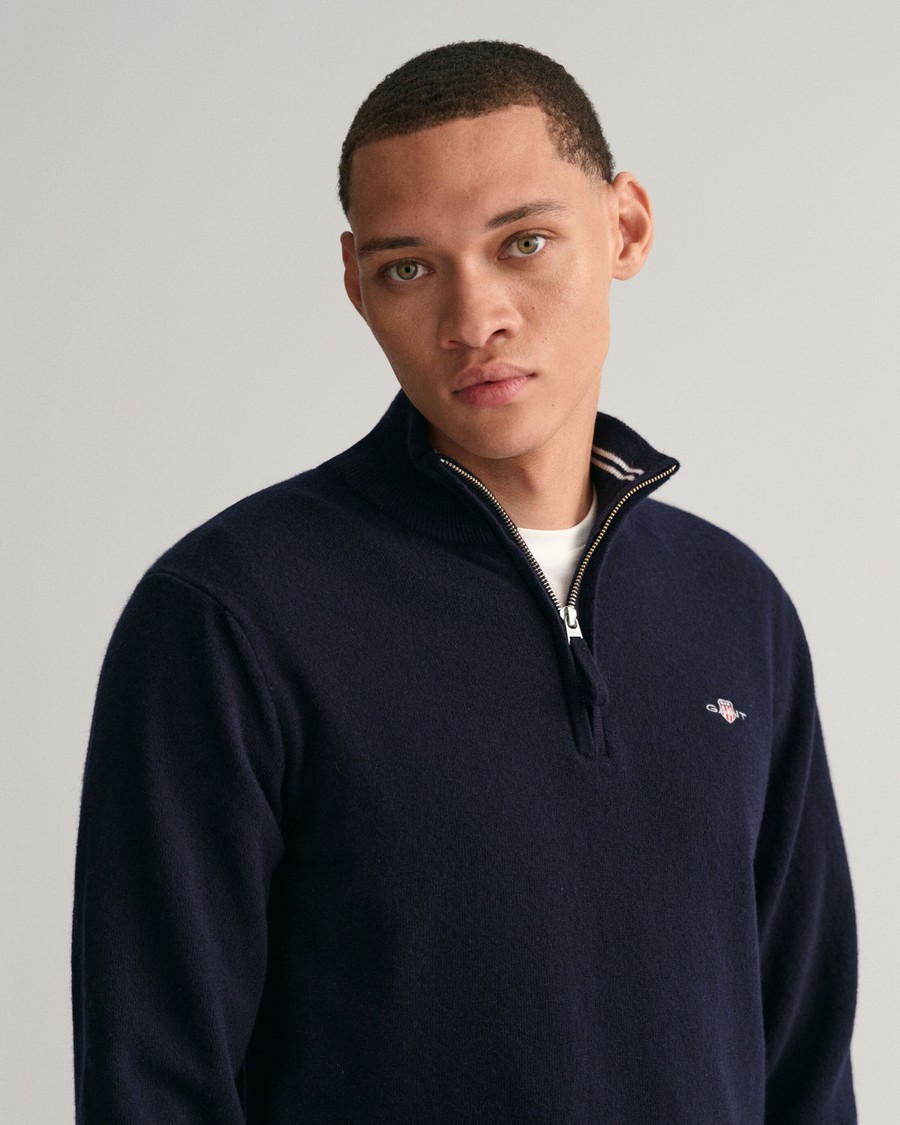Gant Ανδρικό Μακρυμάνικο Πουλόβερ Half-Zip Regular Fit φωτογραφία