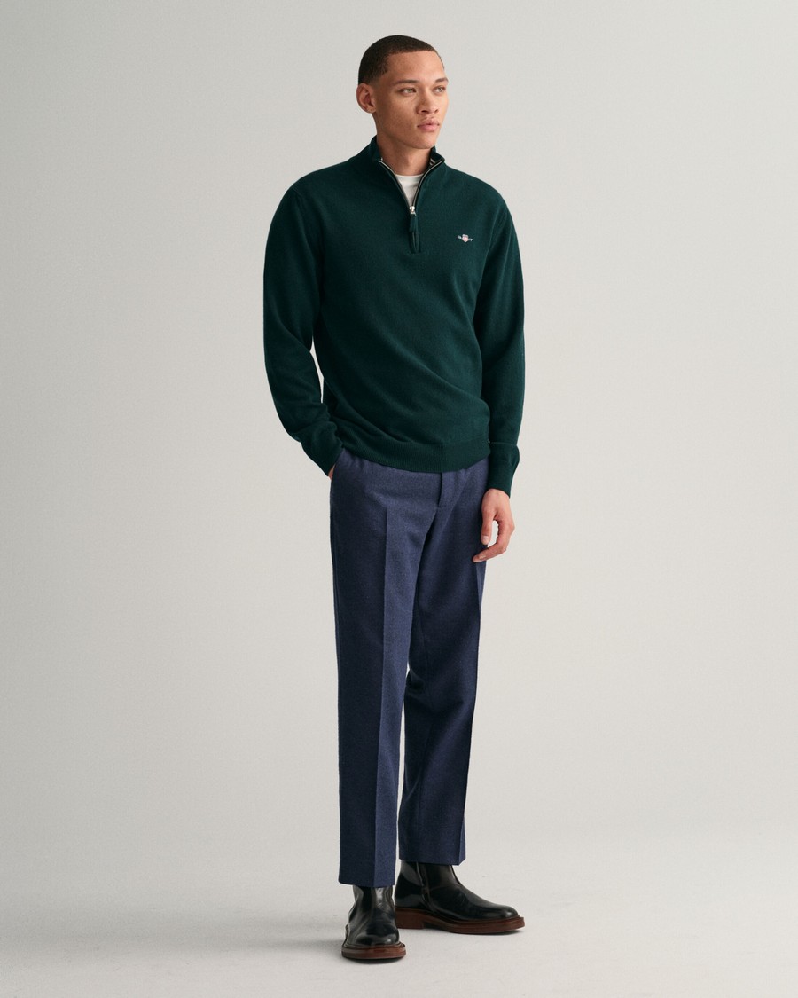 Gant Ανδρικό Μακρυμάνικο Πουλόβερ Half-Zip Regular Fit φωτογραφία