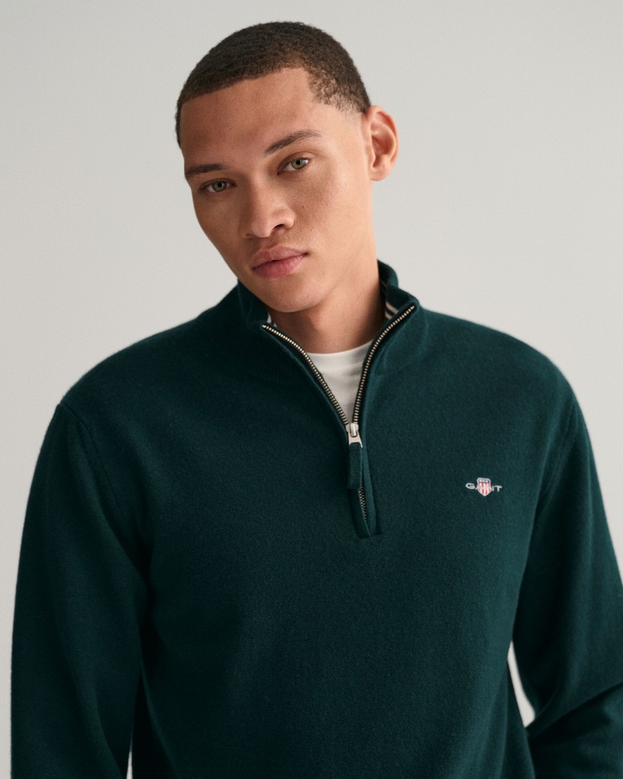 Gant Ανδρικό Μακρυμάνικο Πουλόβερ Half-Zip Regular Fit φωτογραφία