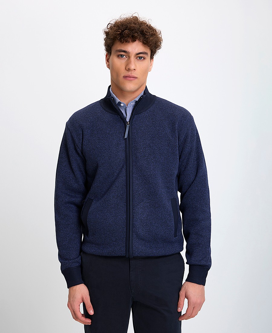 Ανδρική Ζακέτα Regular Fit Με Φερμουάρ και Πλαϊνές Τσέπες φωτογραφία