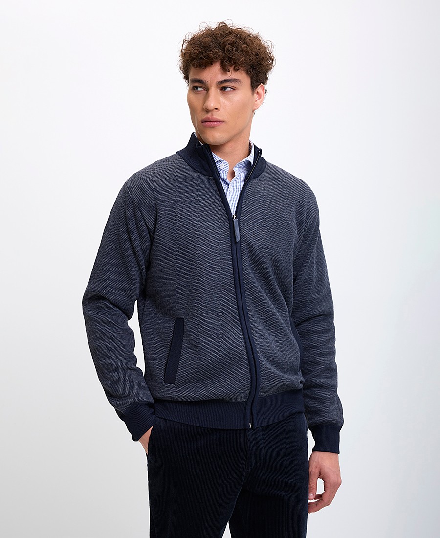 Winfield Ανδρική Ζακέτα Regular Fit Με Φερμουάρ και Πλαϊνές Τσέπες