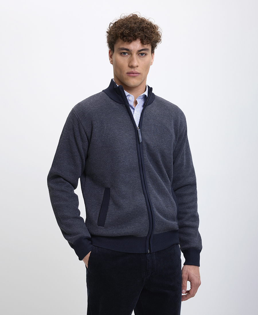 Ανδρική Ζακέτα Regular Fit Με Φερμουάρ και Πλαϊνές Τσέπες φωτογραφία