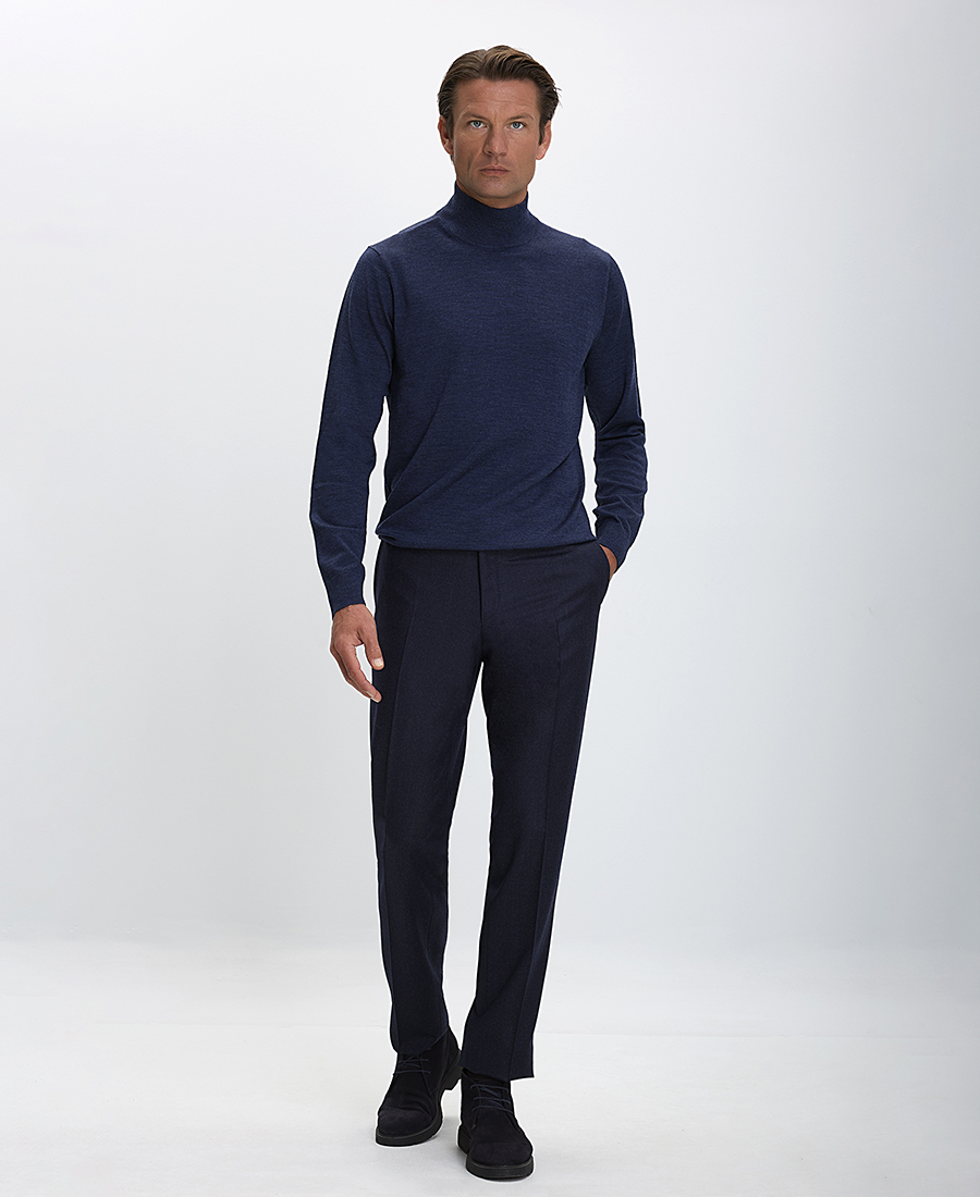 CC Collection Corneliani Ανδρικό Μάλλινο Πλεκτό Ημιζιβάγκο Regular Fit φωτογραφία