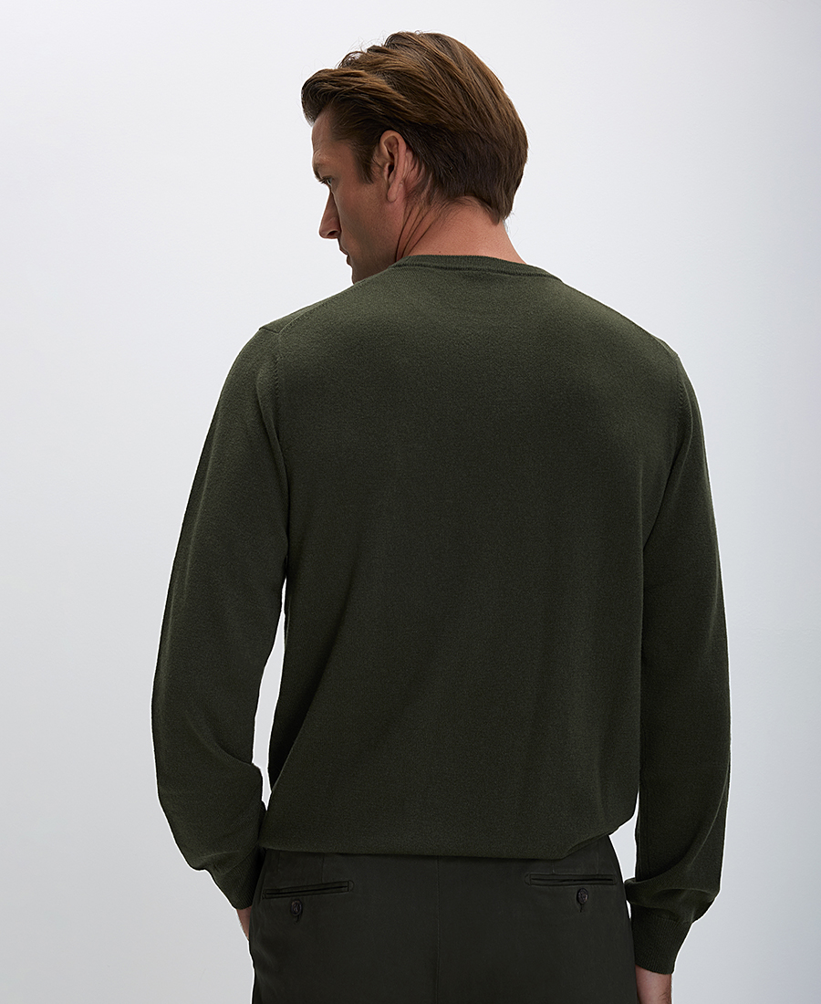 CC Collection Corneliani Ανδρικό Πλεκτό Slim Fit από Μαλλί και Κασμίρ φωτογραφία