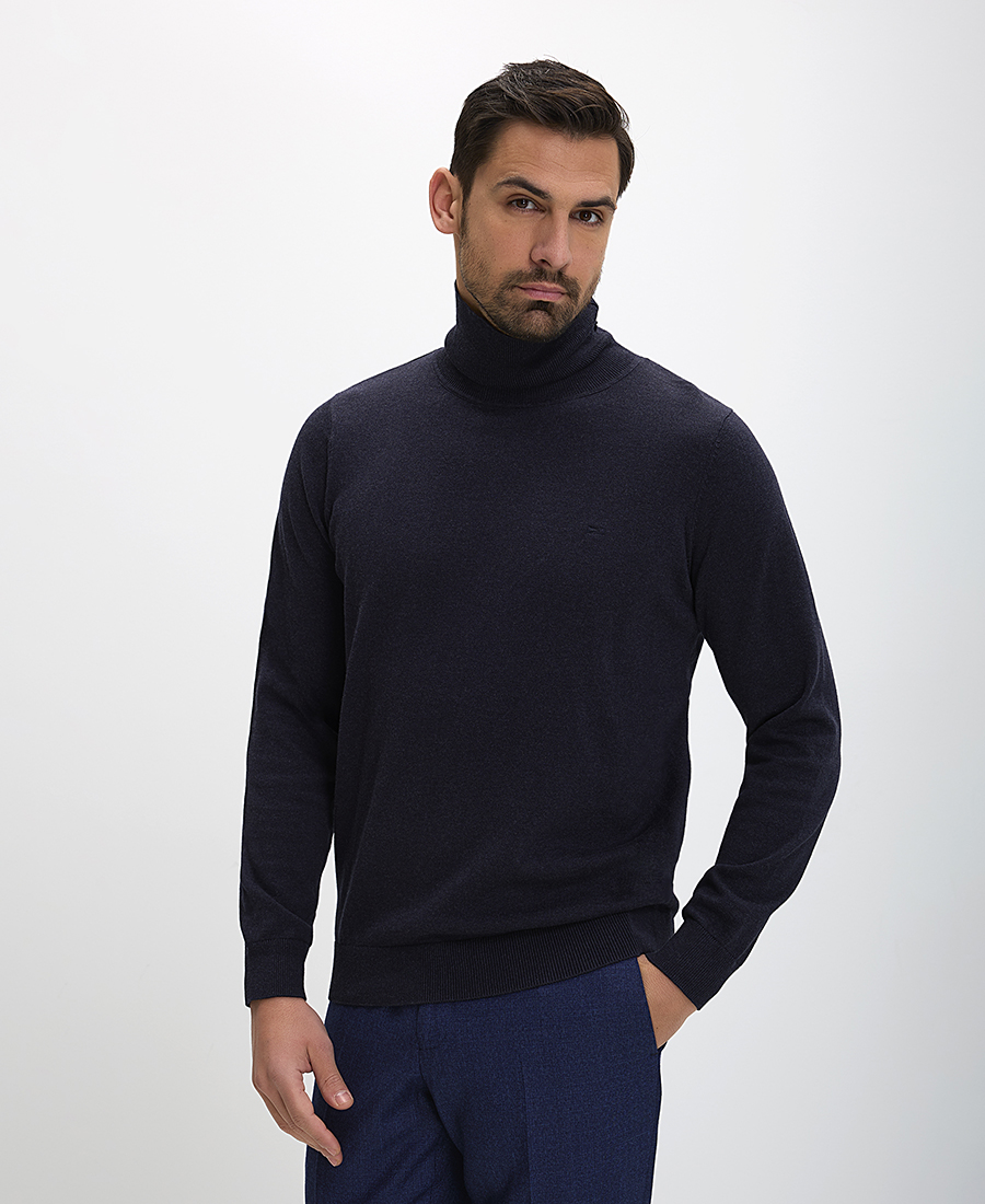 Commander Ανδρικό Πουλόβερ Ζιβάγκο Regular Fit Βαμβακερό