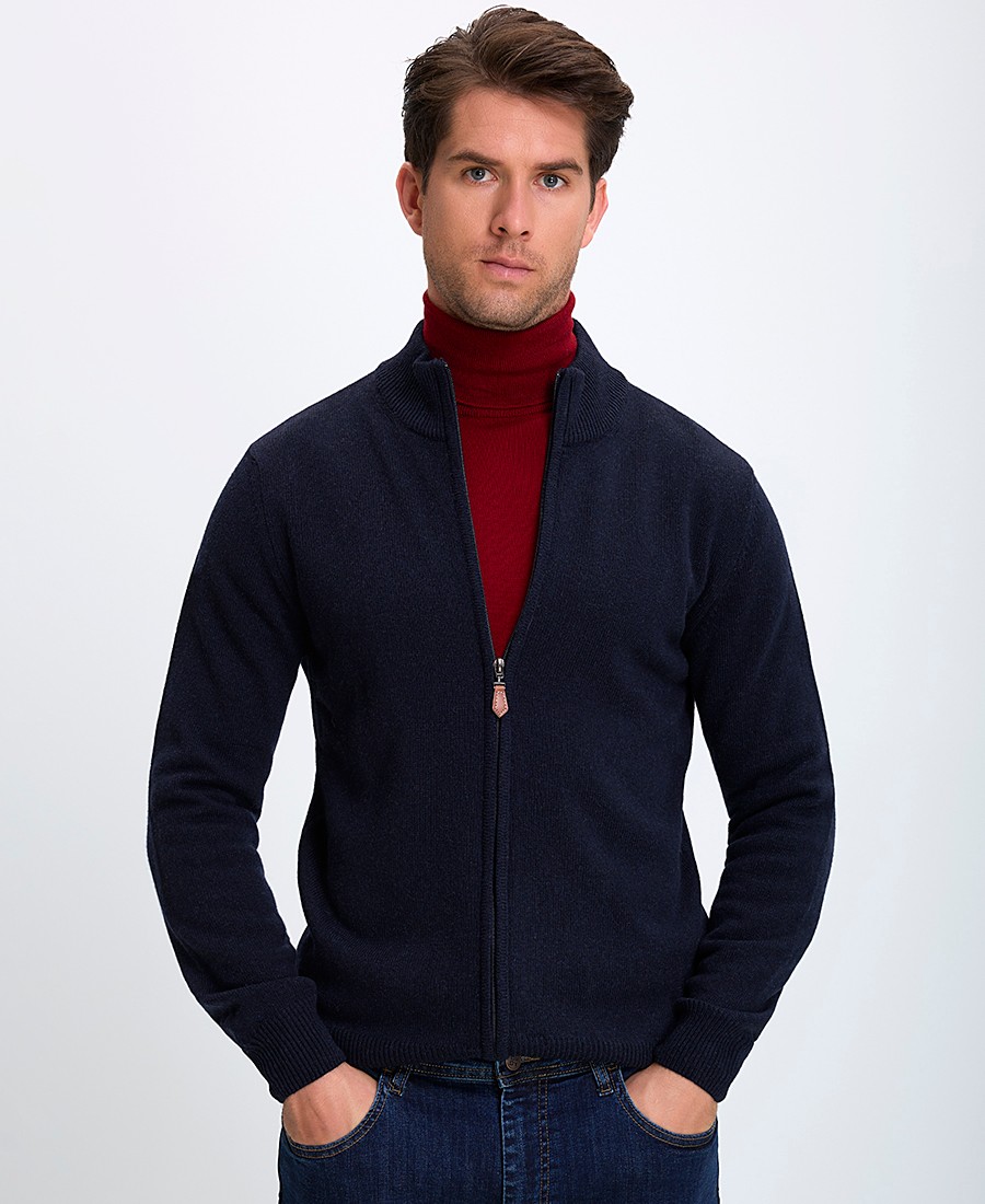 B.S Bags Ανδρική Ζακέτα με Φερμουάρ Regular Fit