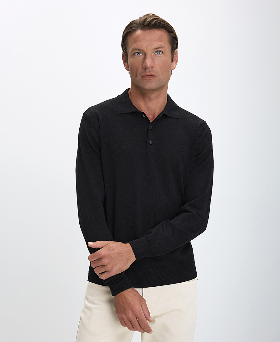 B.S Bags Ανδρικό Πλεκτό Polo Slim Fit