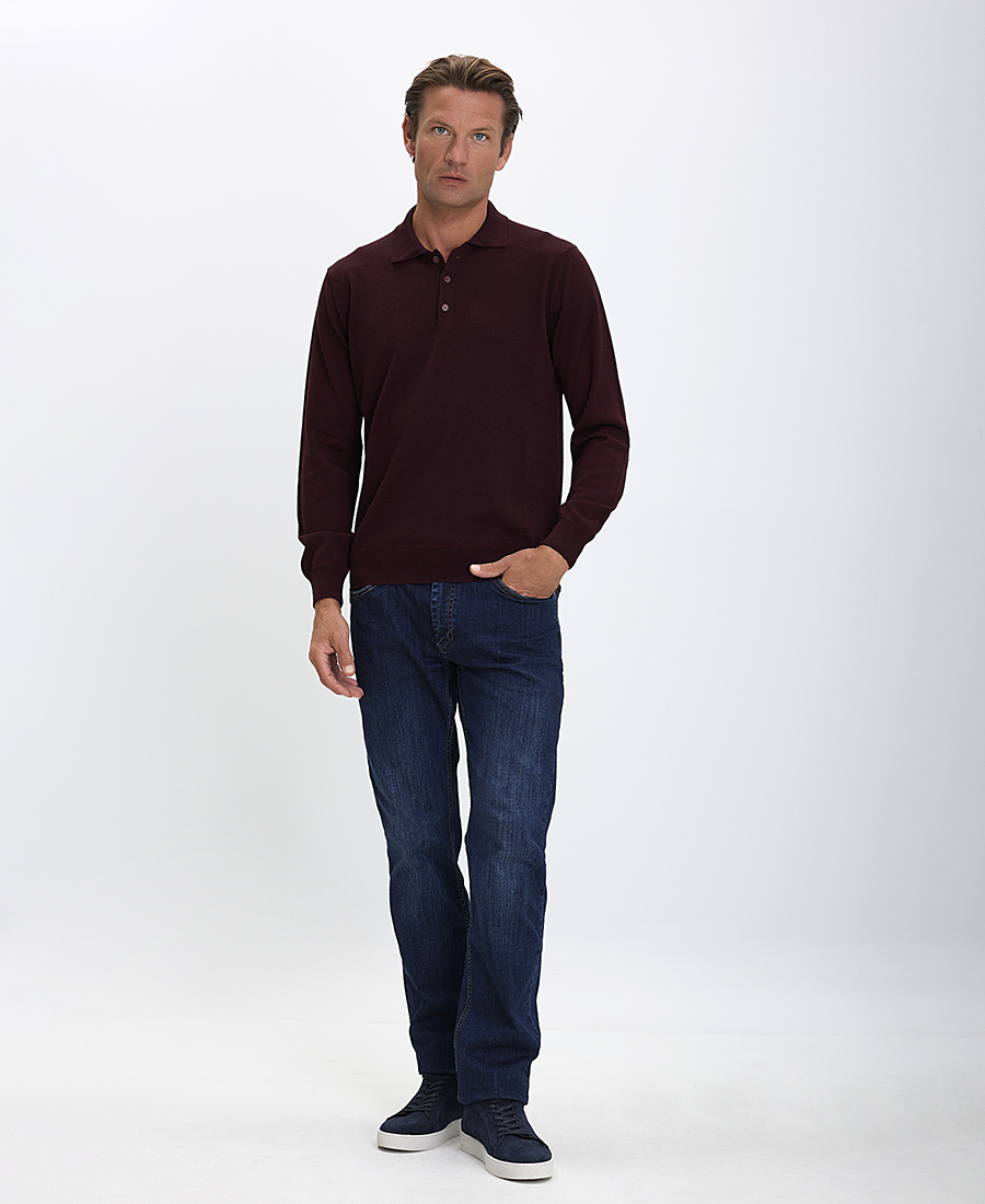 Ανδρικό Πλεκτό Polo Slim Fit φωτογραφία