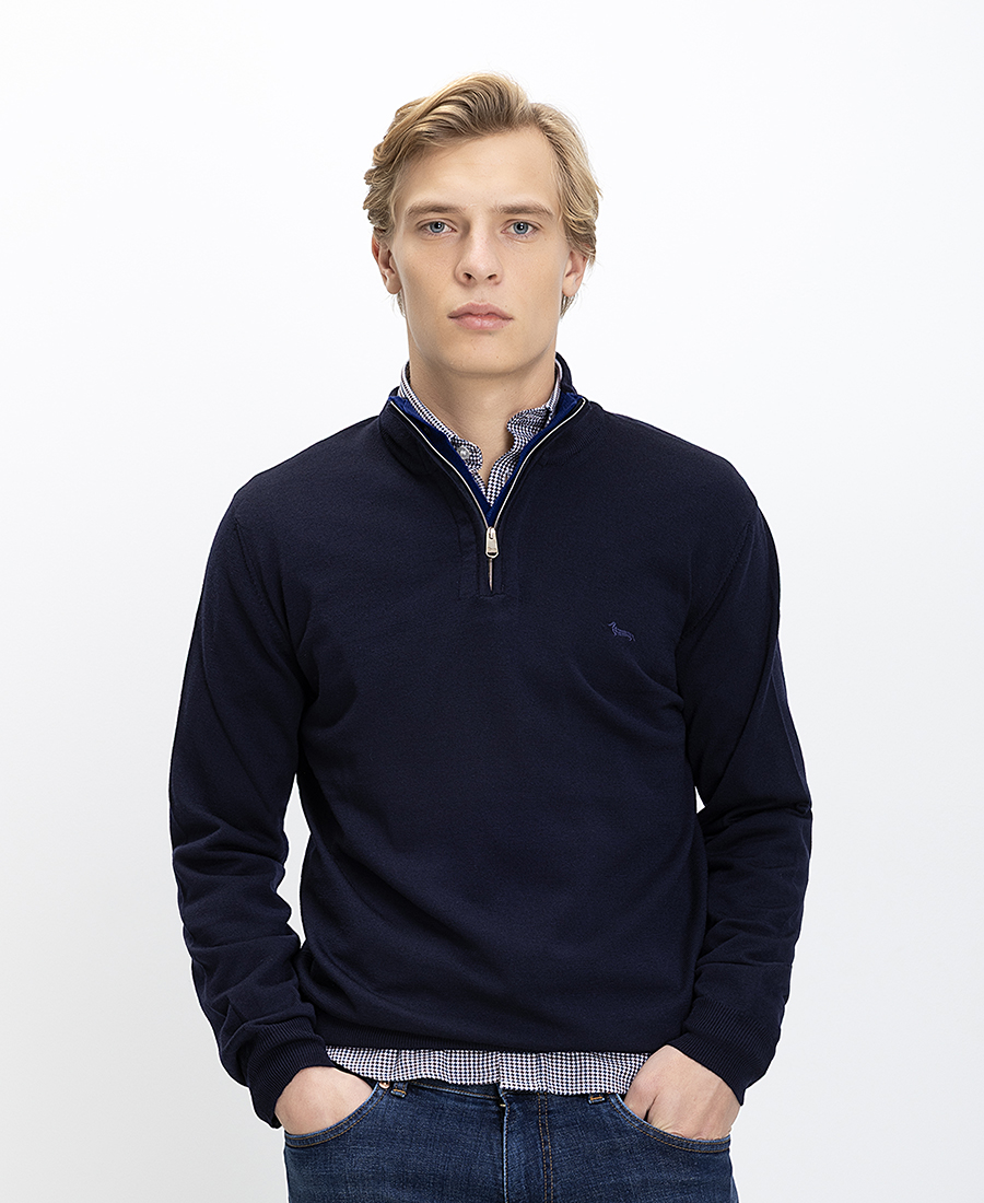 Harmont & Blaine Ανδρικό Πλεκτό Regular Fit Μαλλίνο Με Φερμουάρ