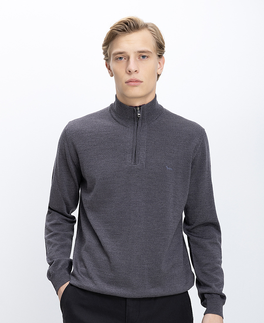 Harmont & Blaine Ανδρικό Πλεκτό Regular Fit Μαλλίνο Με Φερμουάρ