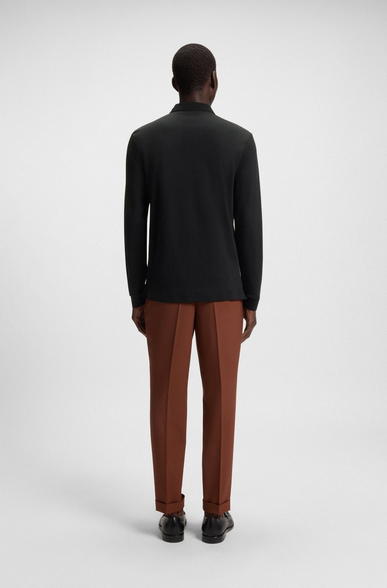 Boss Ανδρικό Polo Μακρυμάνικο Interlock Cotton Regular Fit φωτογραφία