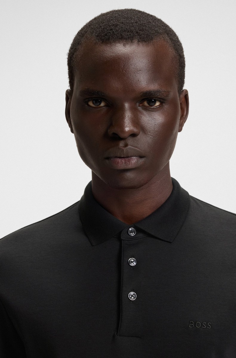 Boss Ανδρικό Polo Μακρυμάνικο Interlock Cotton Regular Fit φωτογραφία