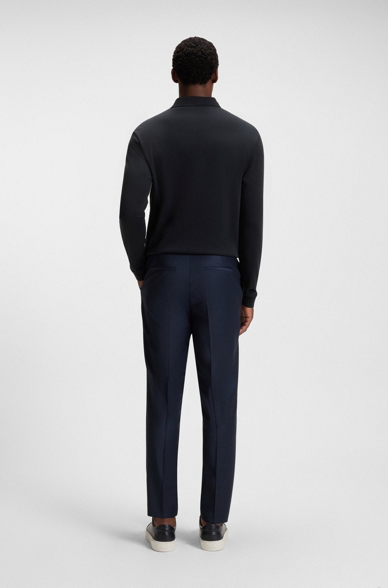 Boss Ανδρικό Polo Μακρυμάνικο Interlock Cotton Regular Fit φωτογραφία