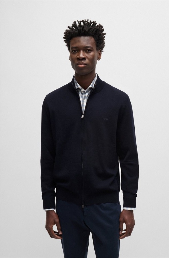 Boss Boss Ανδρική Ζακέτα Μάλλινη Regular Fit