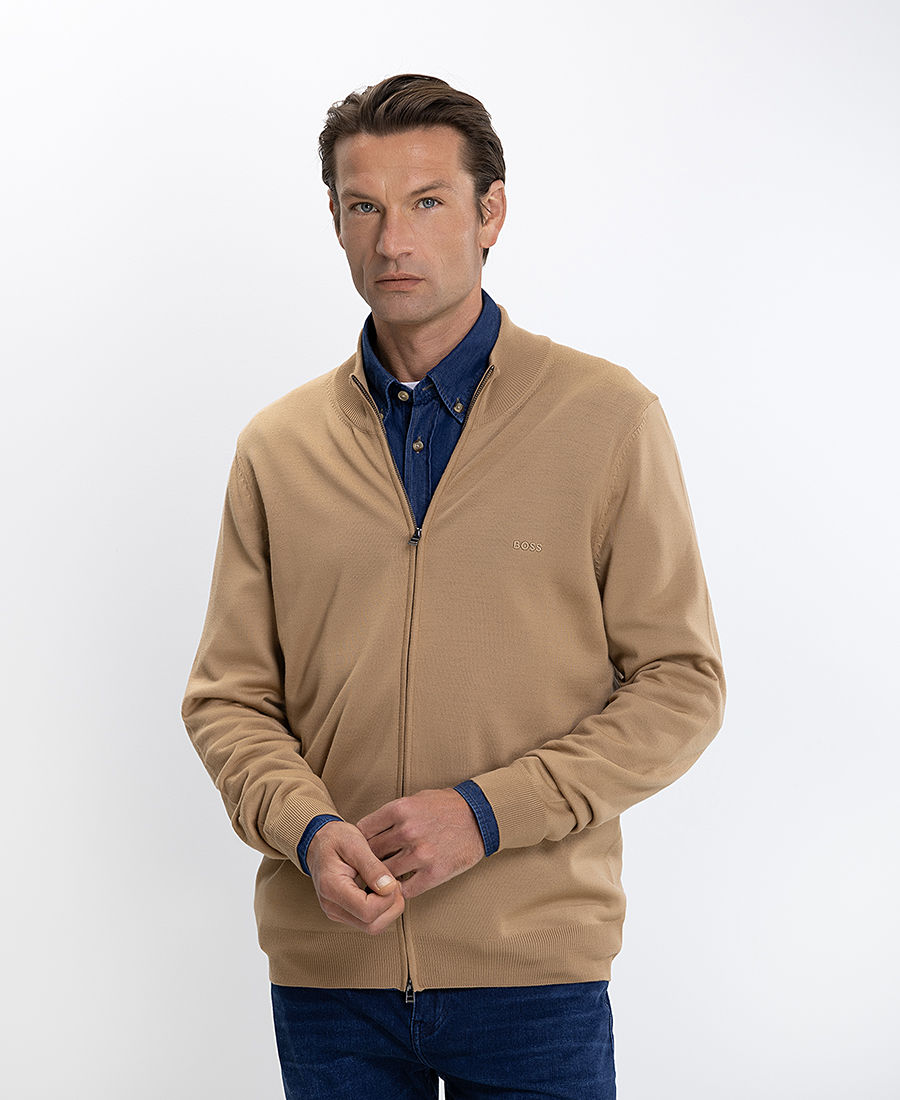 Boss Boss Ανδρική Ζακέτα Μάλλινη Regular Fit