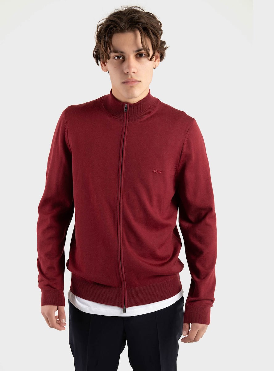 Boss Ανδρική Ζακέτα Μάλλινη Regular Fit